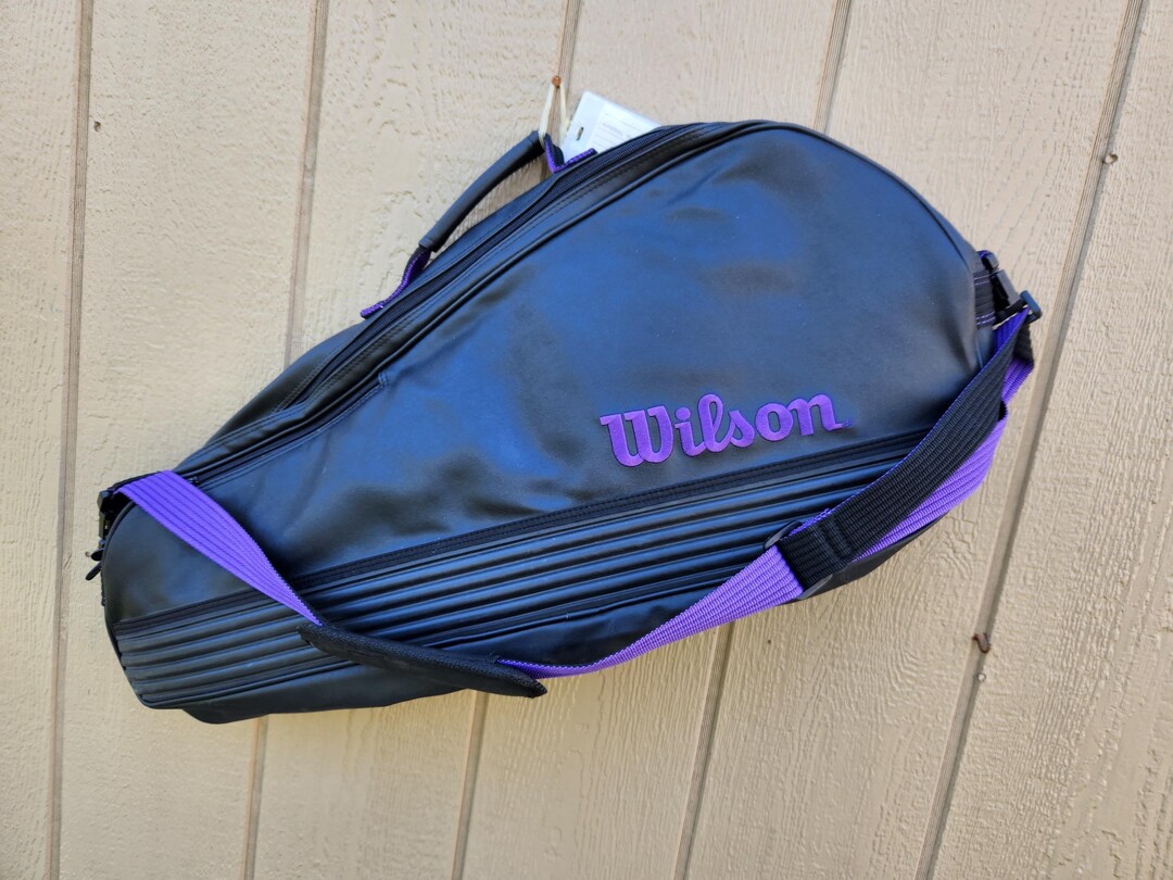 Vintage Wilson Leather Tennis Racket Zipper Bag With Unused Tag and ...