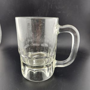 Vintage Heavy Thick Glass Stein / Beer Mug / Height 5&quot;
