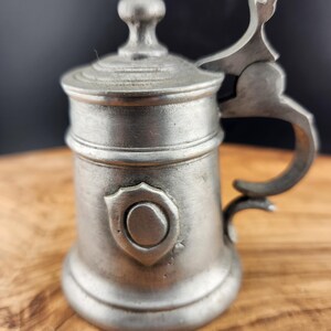 Vintage  Collectible Mini Stein with hinged lid - Marked 95% on the bottom   Measures 3&quot; x 2&quot;