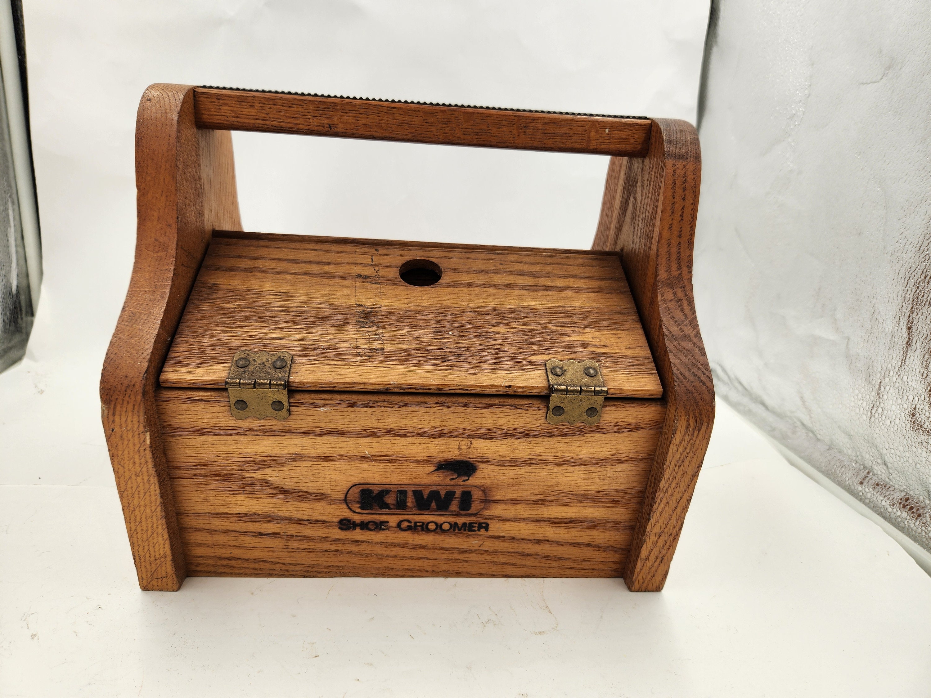 ヴィンテージキウイシューシャインボックス USA 靴磨き 木箱