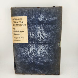 Vintage Boxed Book - Sonnets From the Portuguese by Elizabeth Barrett Browning from Harper & Row Publishers