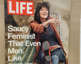 Vintage LIFE Magazine May 7, 1971 / Saucy Feminist That Even Men Like Germaine Greer