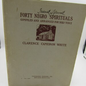 Vintage Book called Forty Nego Spirituals  Compiled and Arranged for Solo Voice  1927