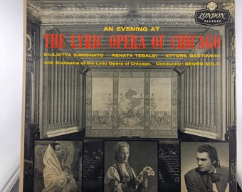Vintage LP Vinyl Record Album Size 33 RPM  / An Evening At The Lyric Opera Of Chicago / 1957 / Cover has wear / See notes
