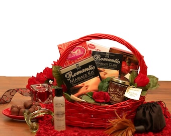 Romantic Massage Romance Gift Basket - Mid