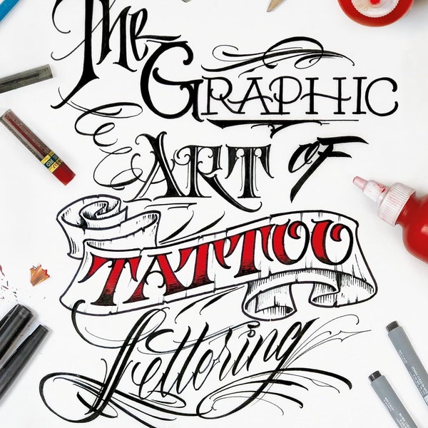 Grafische kunst van tattoo-belettering: een visuele gids voor hedendaagse stijlen en ontwerpen