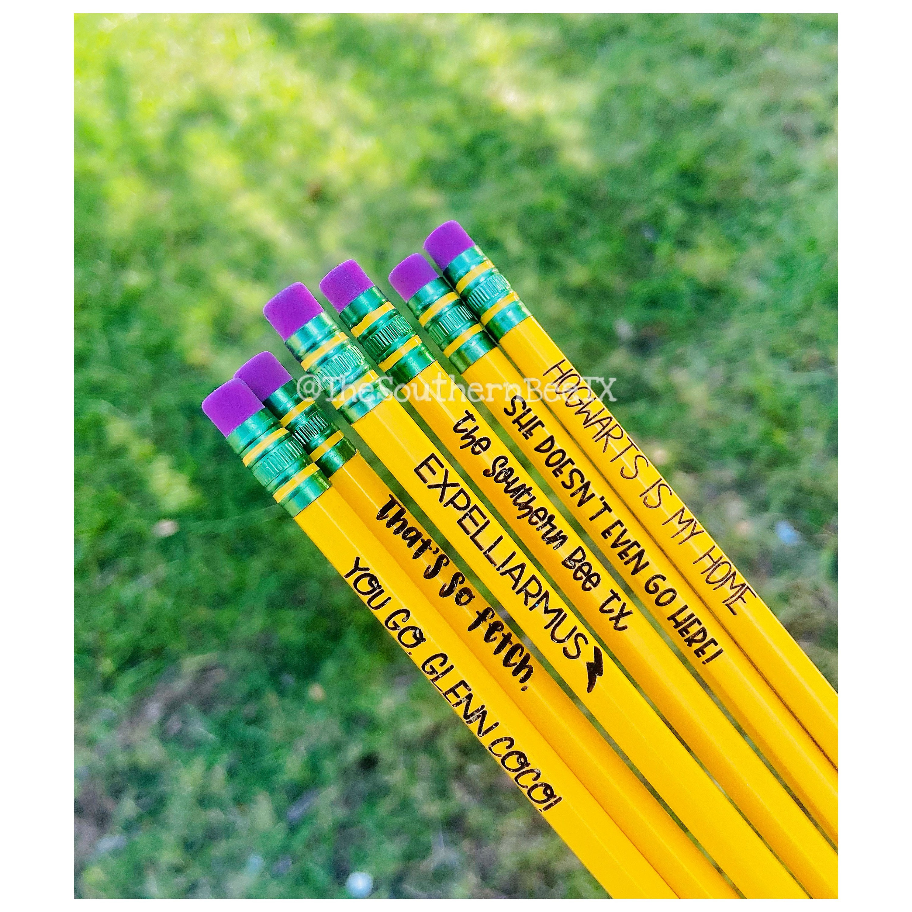 Custom Engraved Pencils Engraved Pencils Name Brand Engraved Etsy