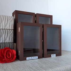Vitrine Shadow Box, boîte à souvenirs de mariage, cadeau de remise des diplômes pour elle, cadre personnalisé, cadeau maman de sa fille, souvenirs de famille, appartement image 5