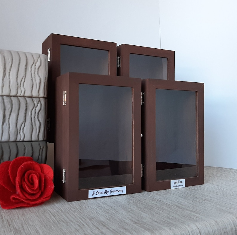 Vitrine Shadow Box, boîte à souvenirs de mariage, cadeau de remise des diplômes pour elle, cadre personnalisé, cadeau maman de sa fille, souvenirs de famille, appartement image 5