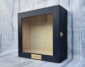 Large Shadow Box Frame 12x12 Inches – Glass Display Case For Wedding Bouquet, Memories, Tickets, Photos, 3D Deep Frame - View #2