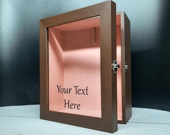 8x10 Extra Deep Wooden Personalized Shadow Box Frame, Display Case, Memory Keepsake Box, Wedding Gift Wood, Mothers Day Gift for Grandma