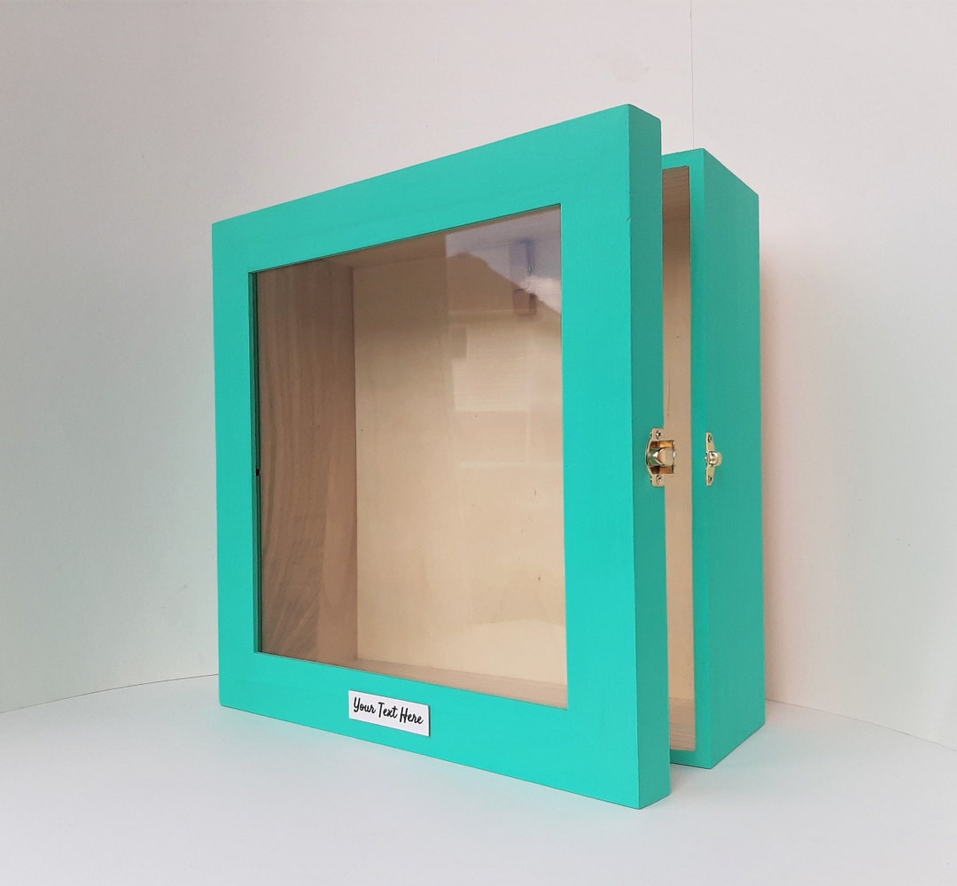 Deep Shadow Box Frame, Memories Box, Turquoise Home Accessories
