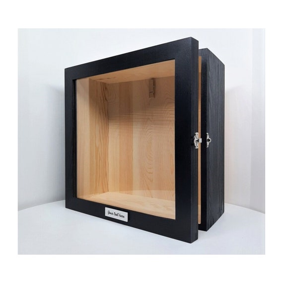 Large Extra Deep Wooden Personalized Shadow Box Frame With Glass