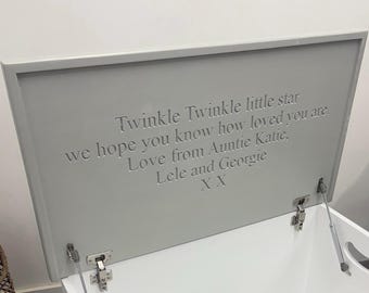 EXTRA - Lid engraved message for Toybox