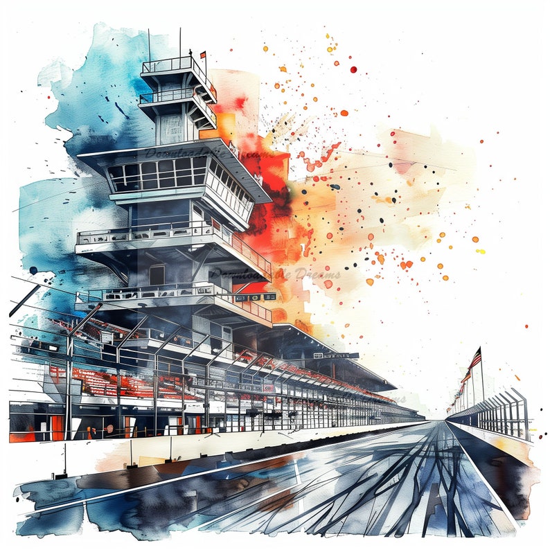 20 Indianapolis 500 Watercolor Clipart Bundle Scrapbooking Kit ...