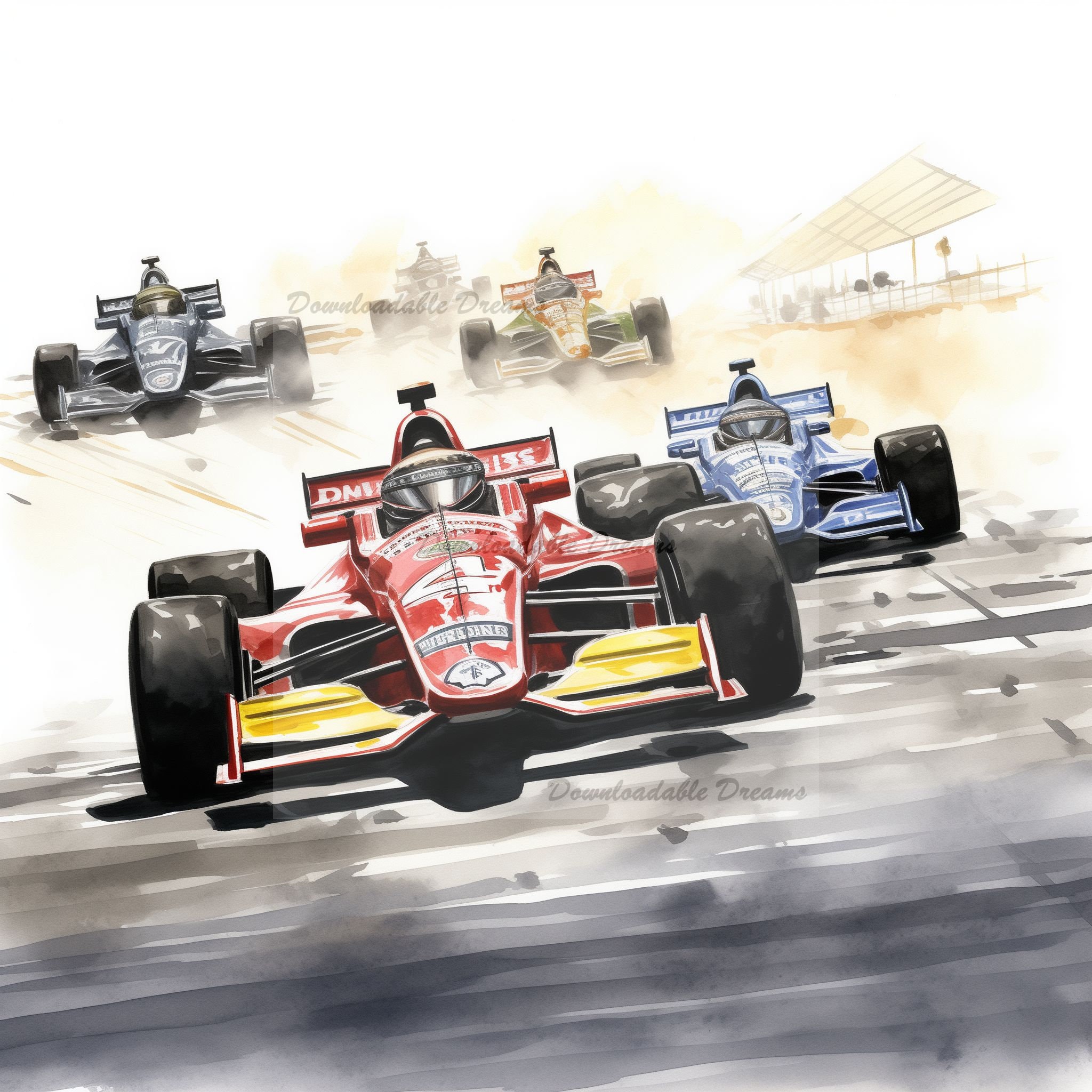 Indy Racing Graphics Watercolor Indy 500 Race Cars Clipart Bundle (digital Download) - Etsy