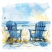 Adirondack Chair Beach Watercolor Clipart Bundle (digital Download) - Etsy