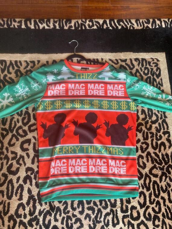 Mac Dre Rap Hip Hop Christmas Sweater Merry Thizzmas Mens Size Medium Etsy