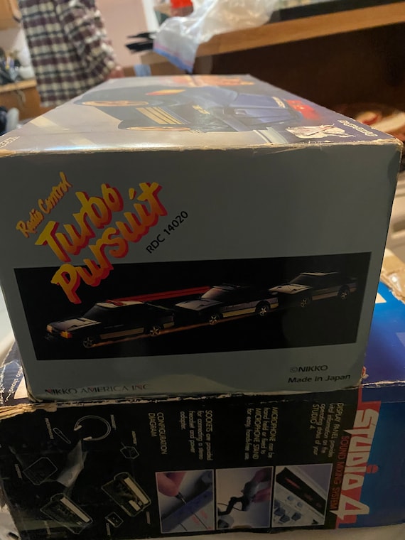 Vintage 80s Radio Control Turbo Pursuit Ford Escort Toy Car W