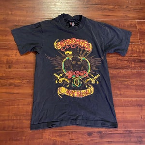 Vintage Original 90s 1993 Aerosmith Tour band Tee Shirt Single Stitch sz Medium