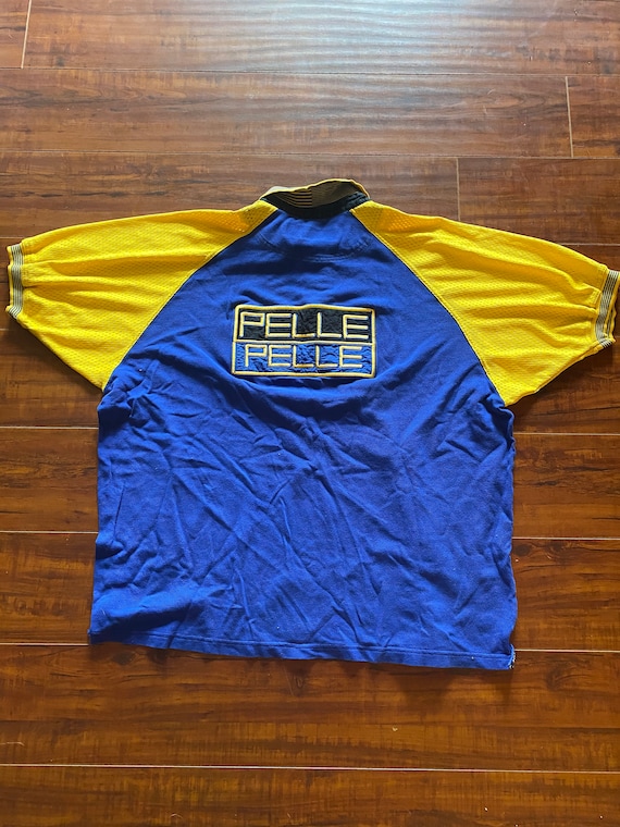 Vintage Pelle Pelle Marc Buchanan Blue & Yellow Spell Out - Etsy