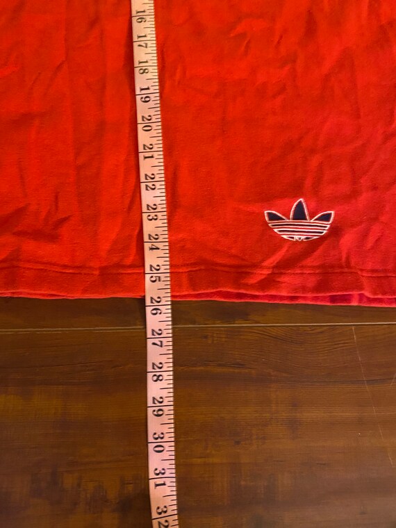 Vintage 70s Adidas Red Polo Rugby Shirt - Measure… - image 4