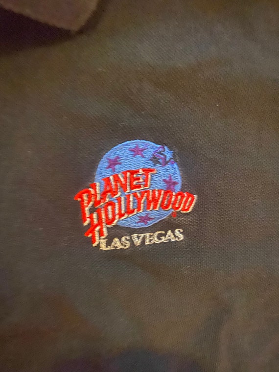 Vintage 90s Planet Hollywood Las Vegas Black Polo… - image 2