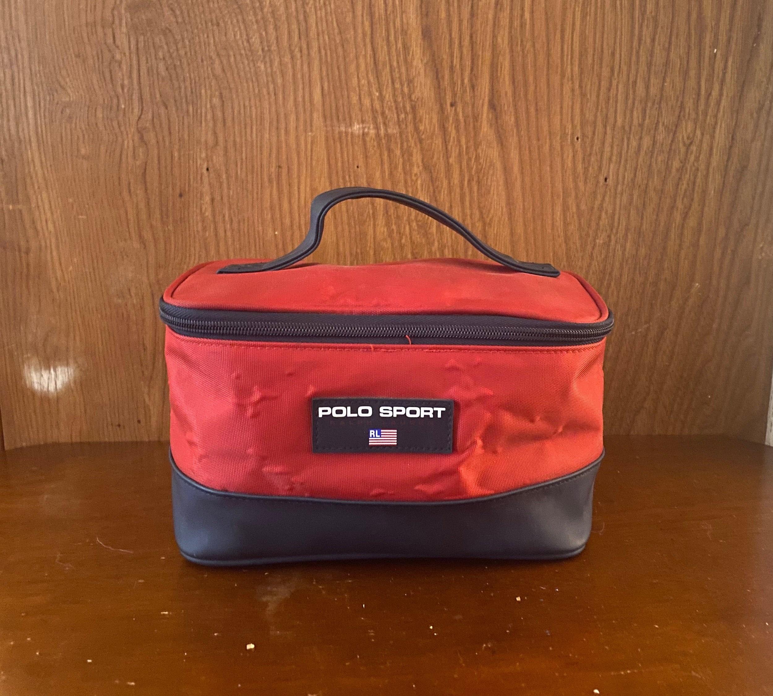 Vintage Polo Sport Ralph Lauren Red Small Lunch Box Cooler Etsy