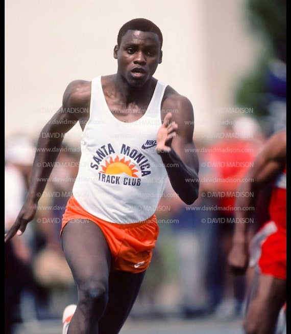 merknaam Maken oriëntatie Rare Vintage Nike Santa Monica Track Club Carl Lewis T-shirt - Etsy New  Zealand