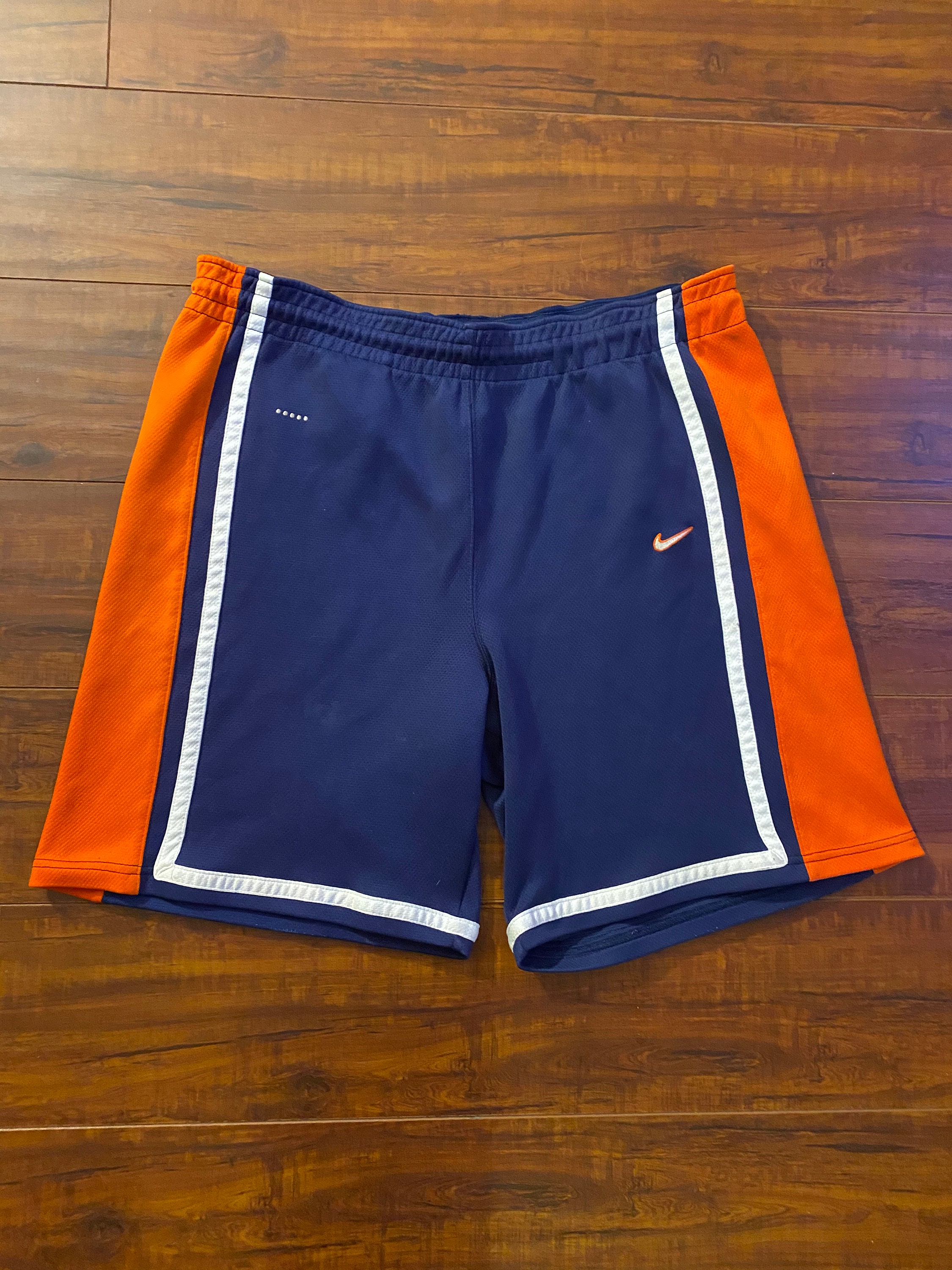 Vintage Nike Swoosh & Orange Thick Basketball Shorts - Etsy Hong Kong