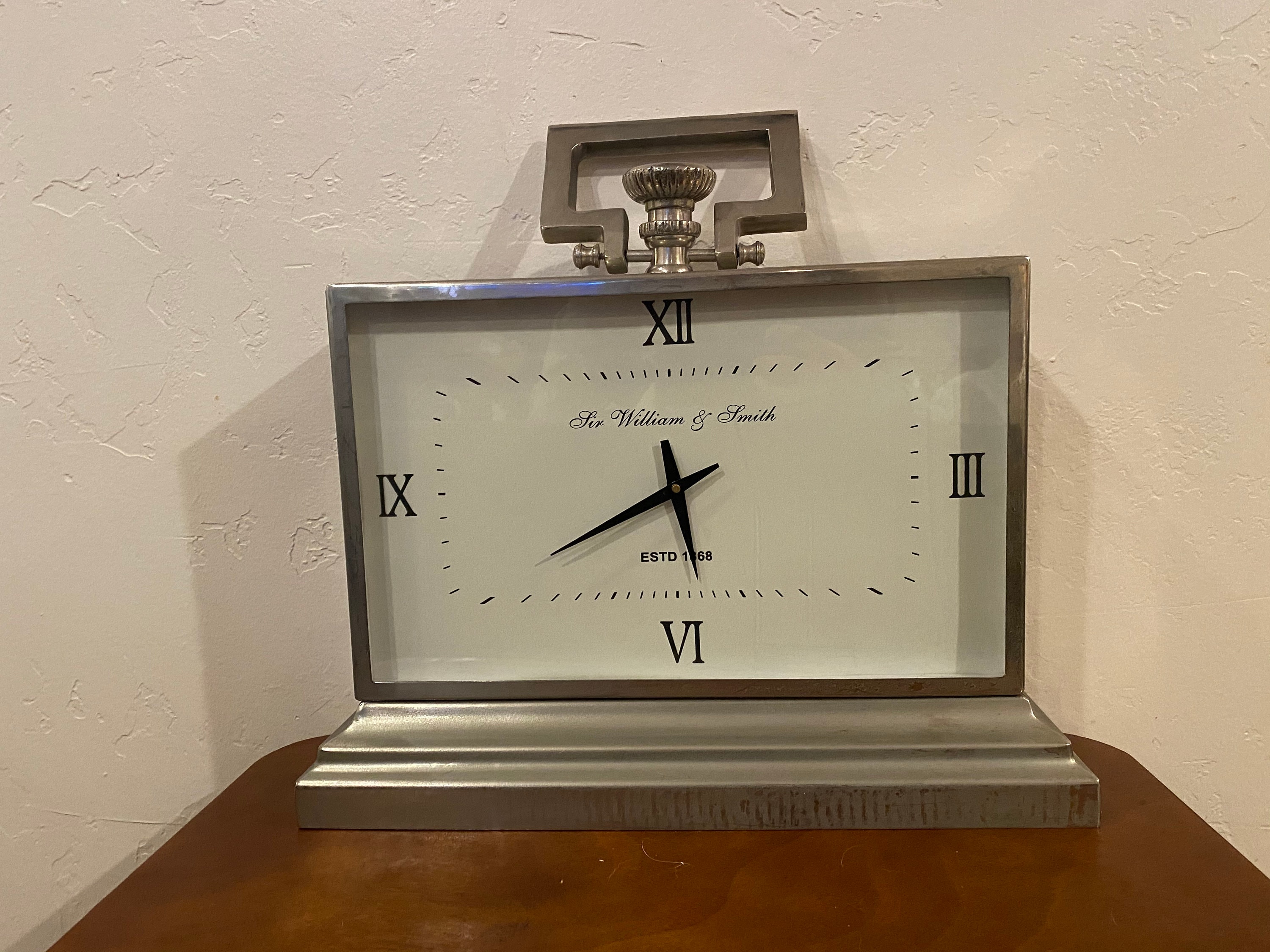 Sir William & Smith 置時計　ウィリアムスミス　ヴィンテージ RARE! Sir William & Smith Mantle Clock Silver 18 X 17.x 6.75 Inch