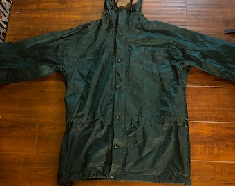 Vintage Mens The North Face Green Gore-Tex Jacket Full Zip Water Proof Snow Ski