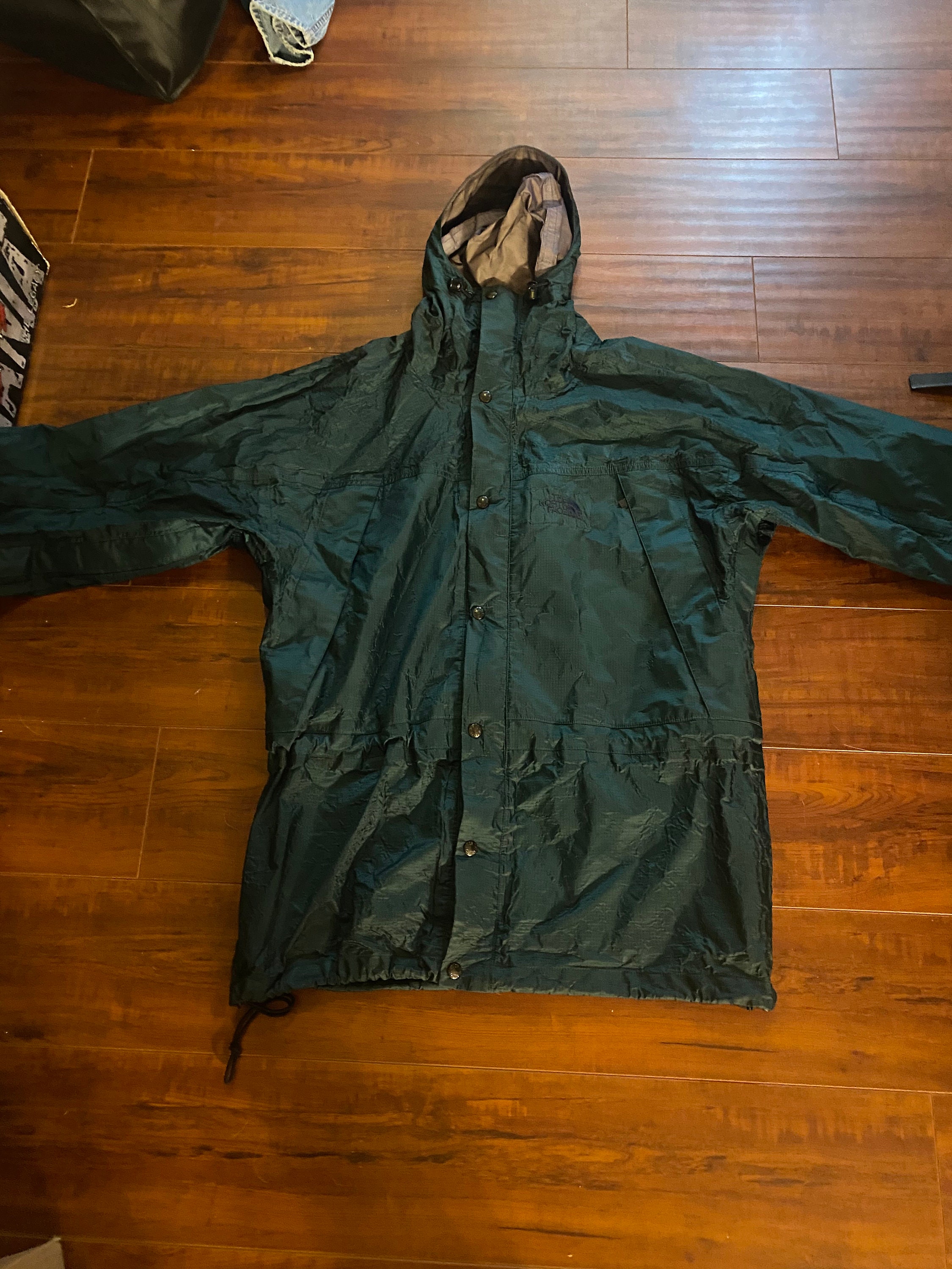 Vintage Mens the North Face Green Gore-tex Jacket Full Zip Water
