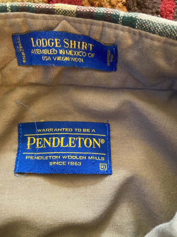 Vintage Pendleton Wool Long Sleeve Plaid Button U… - image 4