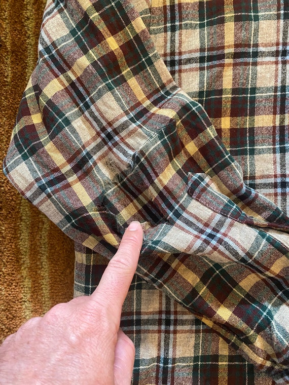 Vintage Pendleton Wool Long Sleeve Plaid Button U… - image 3