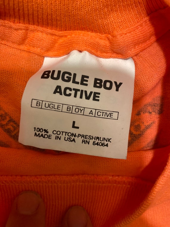 Vintage 90s Bugle Boy Active Neon Orange Non-Toxi… - image 2