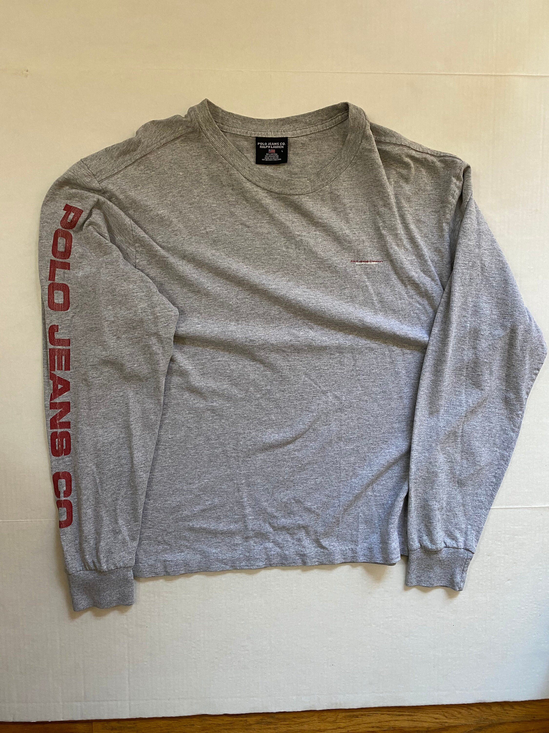 Vintage Ralph Lauren Polo Jeans Co Long Sleeve Spell Out Tee | Etsy