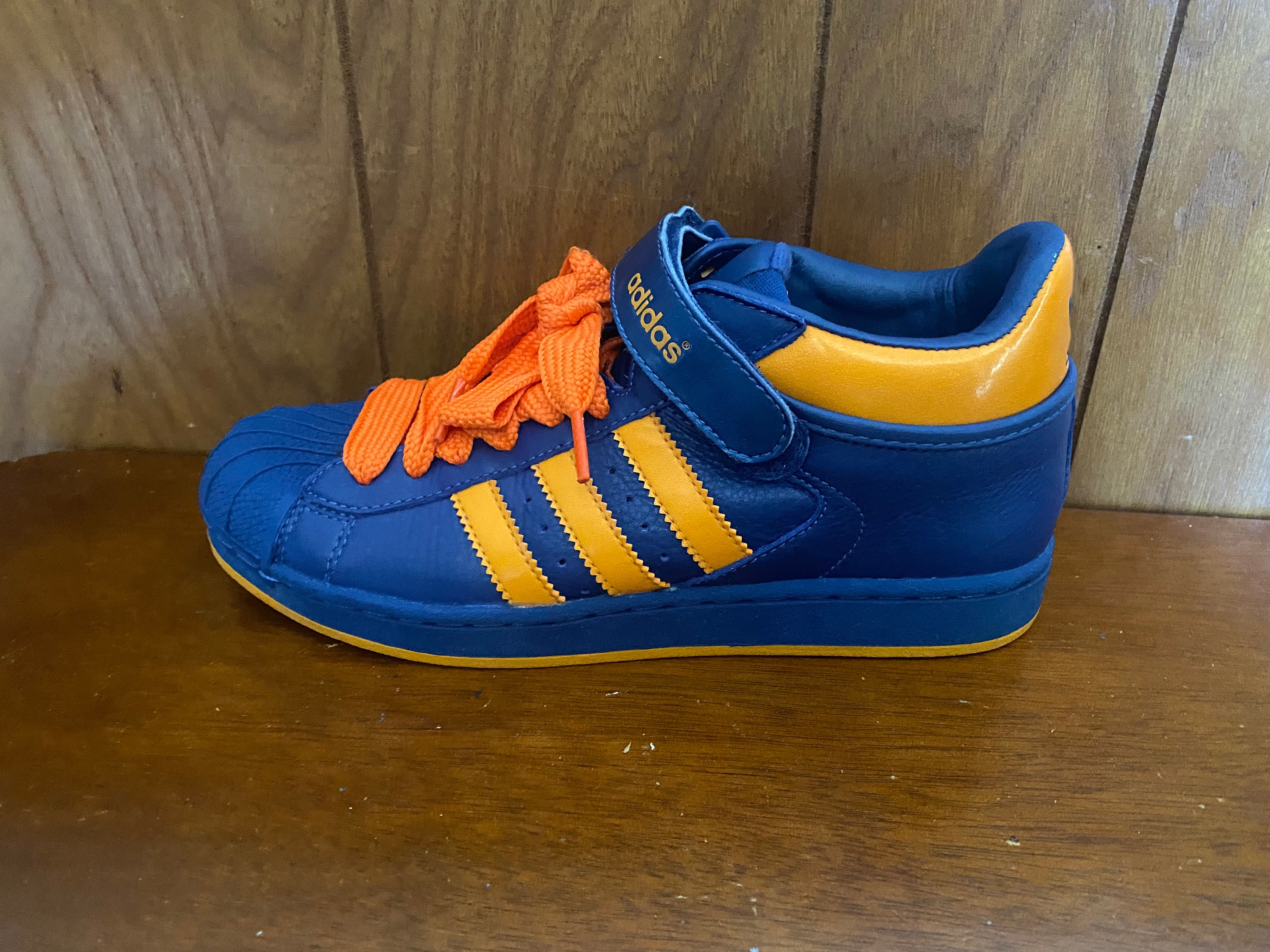 Vintage 2002 Hombre Adidas Superstar Zapatos Azules y Naranjas - España