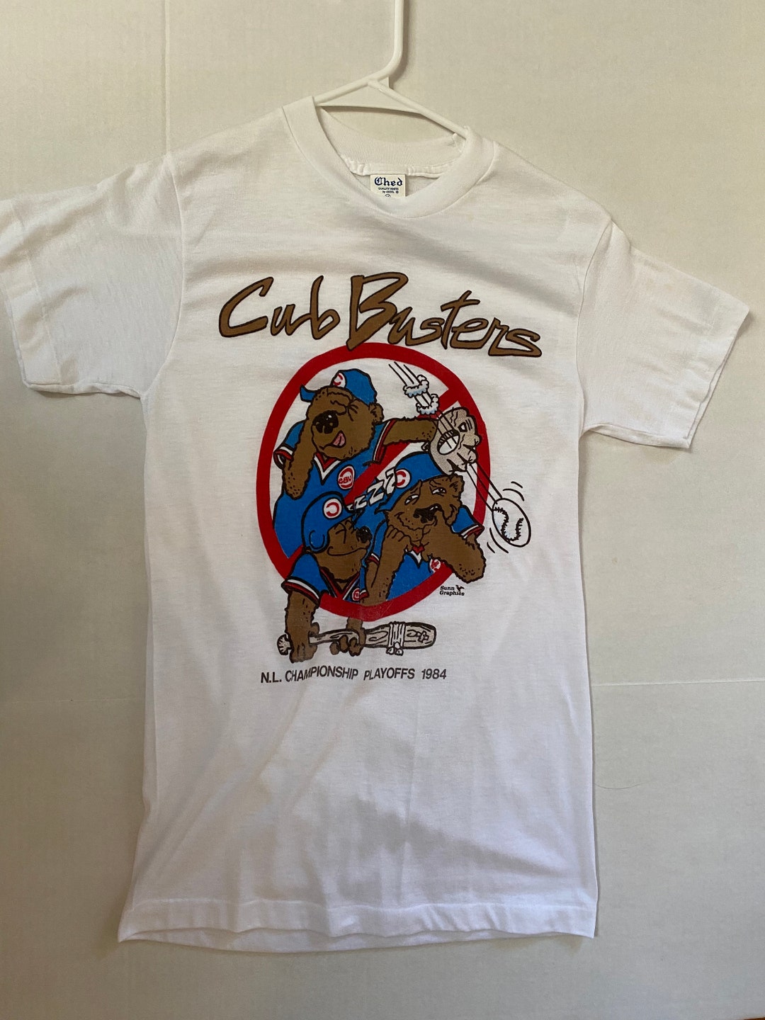 San Diego Padres T Shirt Vintage 80s 1984 Playoffs Cub Busters USA Medium  Large