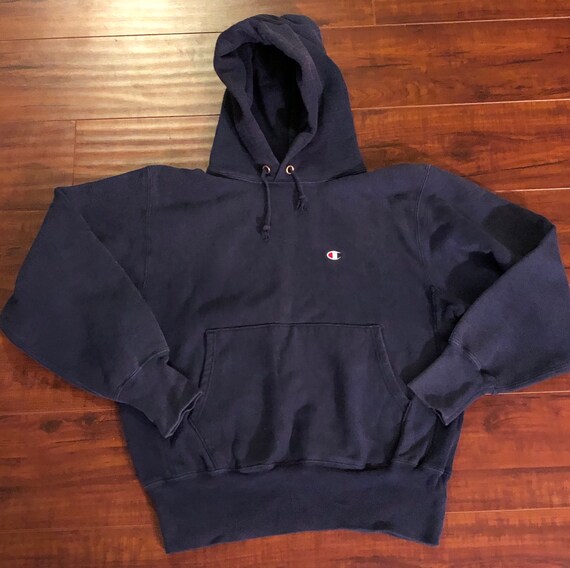 Vintage CHAMPION USA Reverse Weave Logo Hoodie Swe