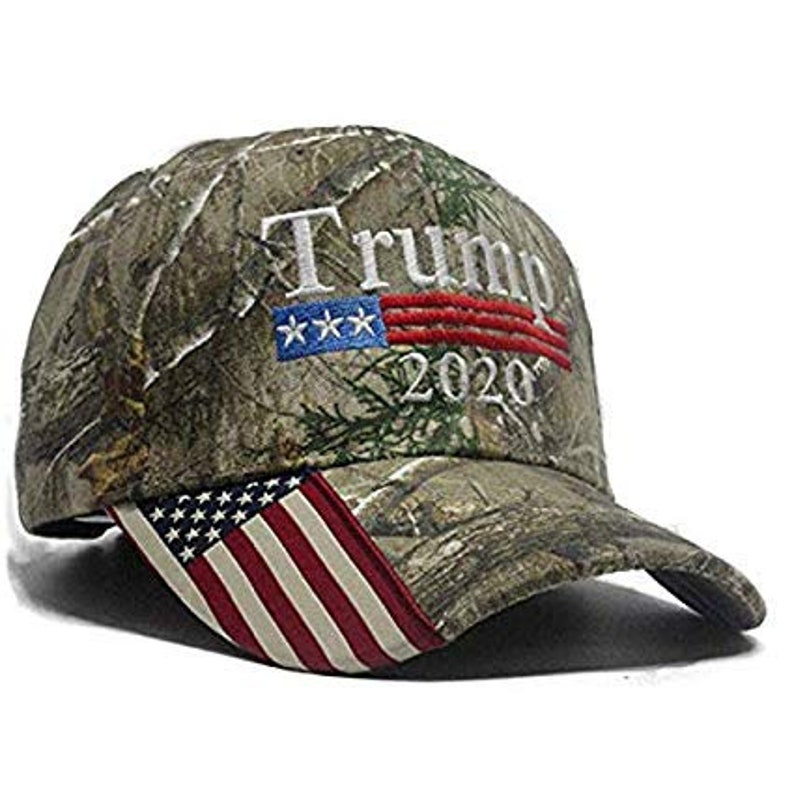 Donald Trump 2020 Keep America Great Embroidered CamoUSA Brim Adjustable Hat