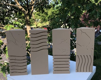Full-Size The Fifth Element PLA Elemental Stones (Water, Wind, Fire, Earth) High Quality Replica