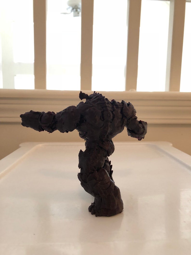 doom inspired cyberdemon pla figure etsy
