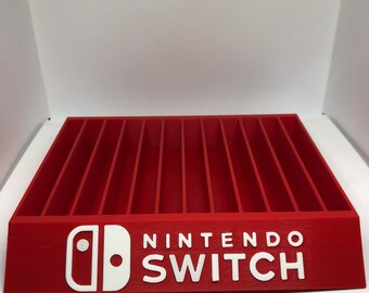 Nintendo Switch Game Holder, Video Game Decor, Game Tray, Holds Up to 12 Games, PLA