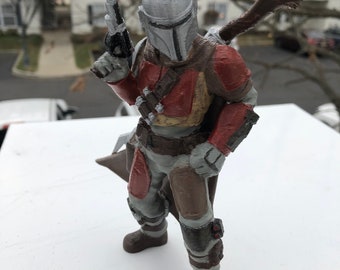 Star Wars Inspired Hand Crafted Mandalorian Figurine  PLA