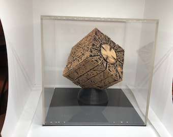 Lightweight Hellraiser Puzzle Box, Lament Configuration with Stand and Display box, PLA