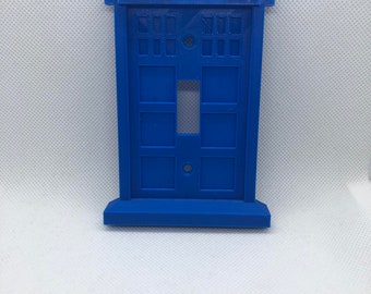 Tardis Light Switch Painted From Doctor Who