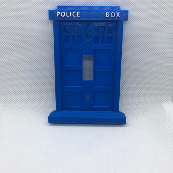 Tardis Light Switch Painted From Doctor Who