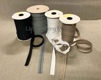 Zipper Chain by the Yard-#4.5 Size-Black, Beige, Gray, White-Professional Grade