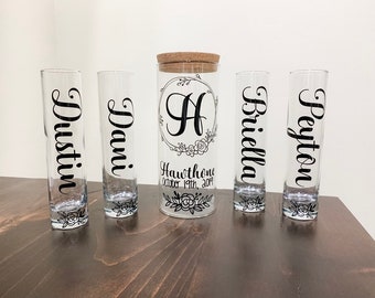 Unity Sand Ceremony Set, Sand Ceremony Jar, Personalized Unity Ceremony Set, Blended Family Unity Set, Floral Sand Ceremony Set, Unity Sand